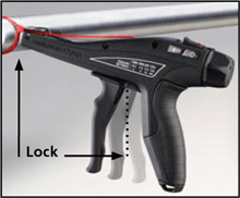 TLC steg 2 av 3: Buntebåndpistolen strammer automatisk båndet