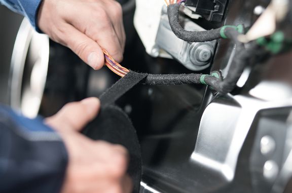 HelaTape Protect temperaturbestandig tekstiltape applikasjonsbilde