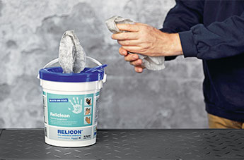 ReliClean servietter applikasjonsbilde