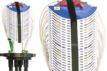 Fiber skjøteboks med slangesystem nærbilde