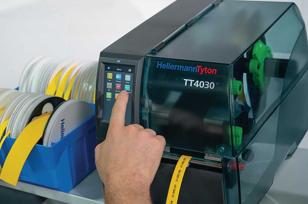 TT4030 termoskriver som printer ut TIPTAG merkeskilt